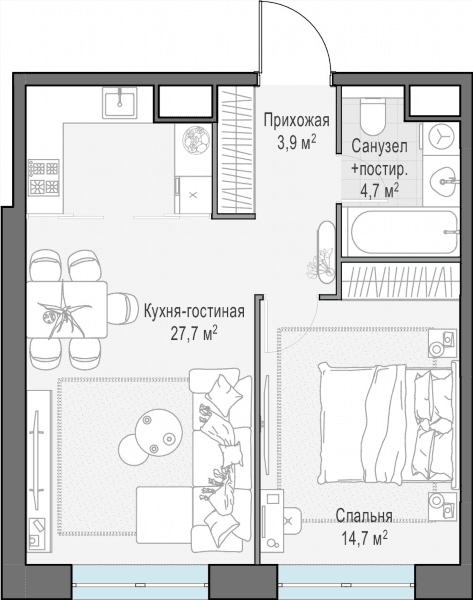 West Garden Москва — планировка 1