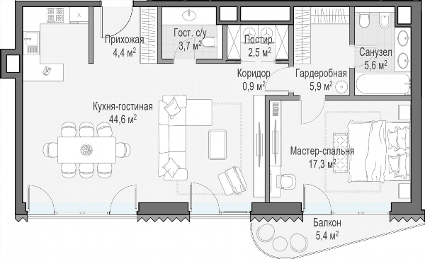 Лаврушинский Москва — планировка 2