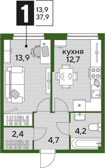 DOGMA PARK Краснодар — планировка 1