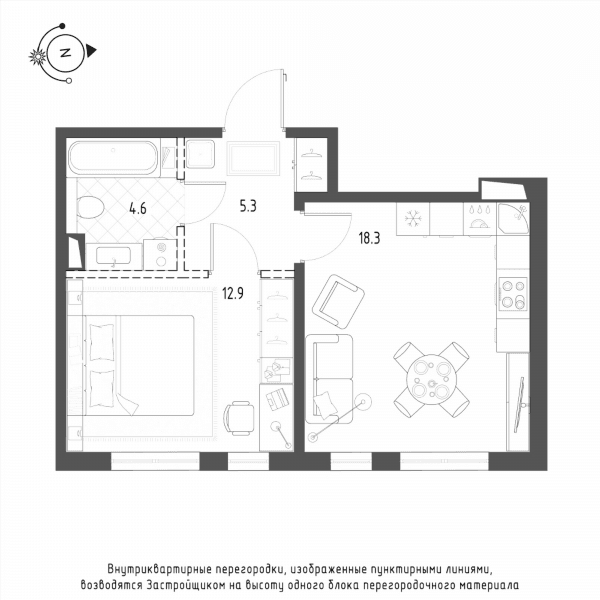 ЖК Domino Premium Санкт-Петербург — планировка 1