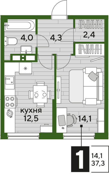 DOGMA PARK Краснодар — планировка 1