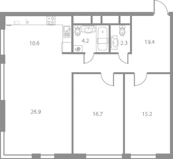 WestTower Москва — планировка 3