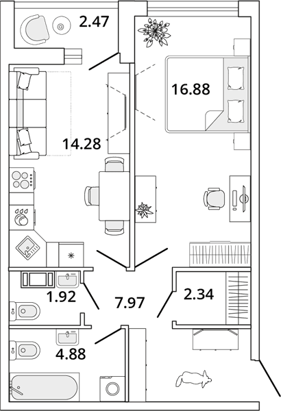 MASTER PLACE Санкт-Петербург — планировка 1