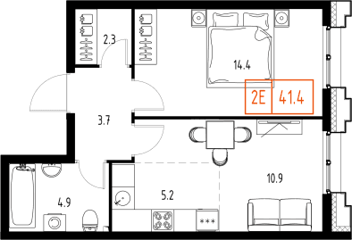Skolkovo ONE Москва — планировка 2