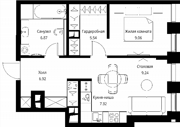 City Bay Москва — планировка 1