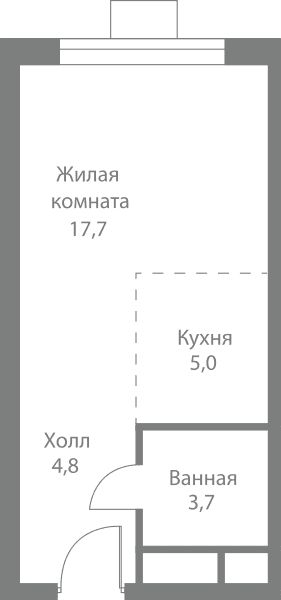 Stellar City Москва — планировка Студия