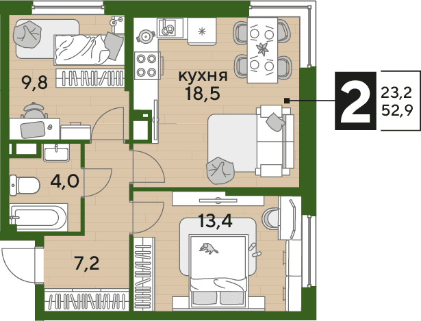 DOGMA PARK Краснодар — планировка 2