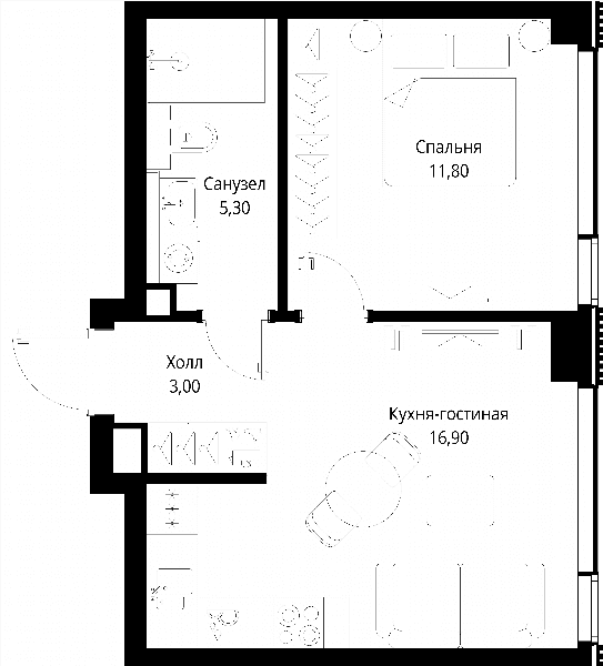 Cityzen Москва — планировка 1