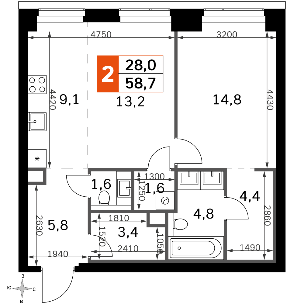 Amber City Москва — планировка 2