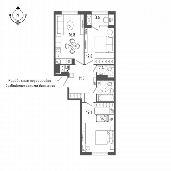 Квартал «Галактика», корпус 9.1 Санкт-Петербург — планировка 2