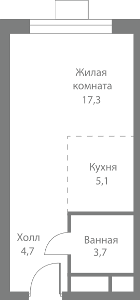 Stellar City Москва — планировка Студия