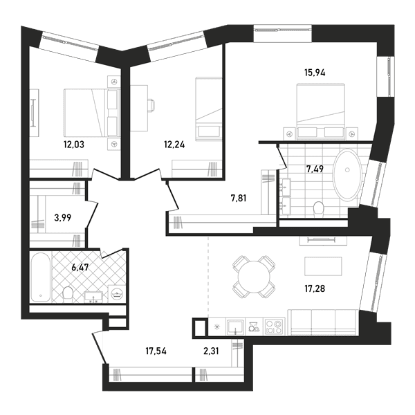 REPUBLIC Москва — планировка 3