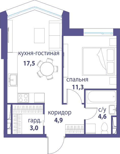 Символ, Вдохновение Москва — планировка 1