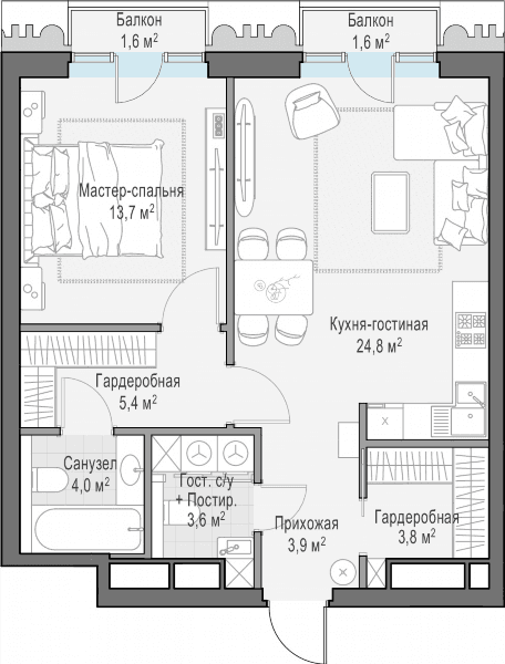 Тишинский Бульвар Москва — планировка 1