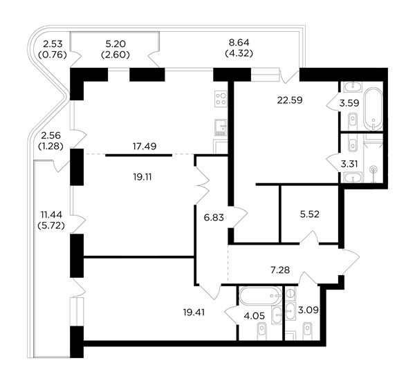 FORIVER Москва — планировка 3