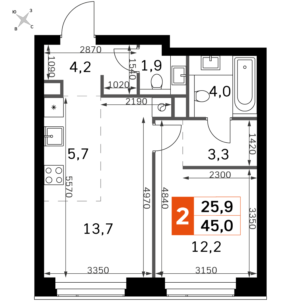 Amber City Москва — планировка 2