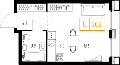 Skolkovo ONE Москва — планировка 1