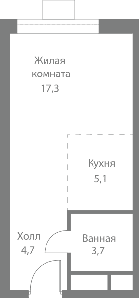 Stellar City Москва — планировка Студия