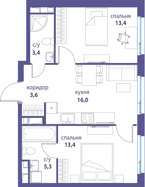 Символ, Независимость Москва — планировка 2