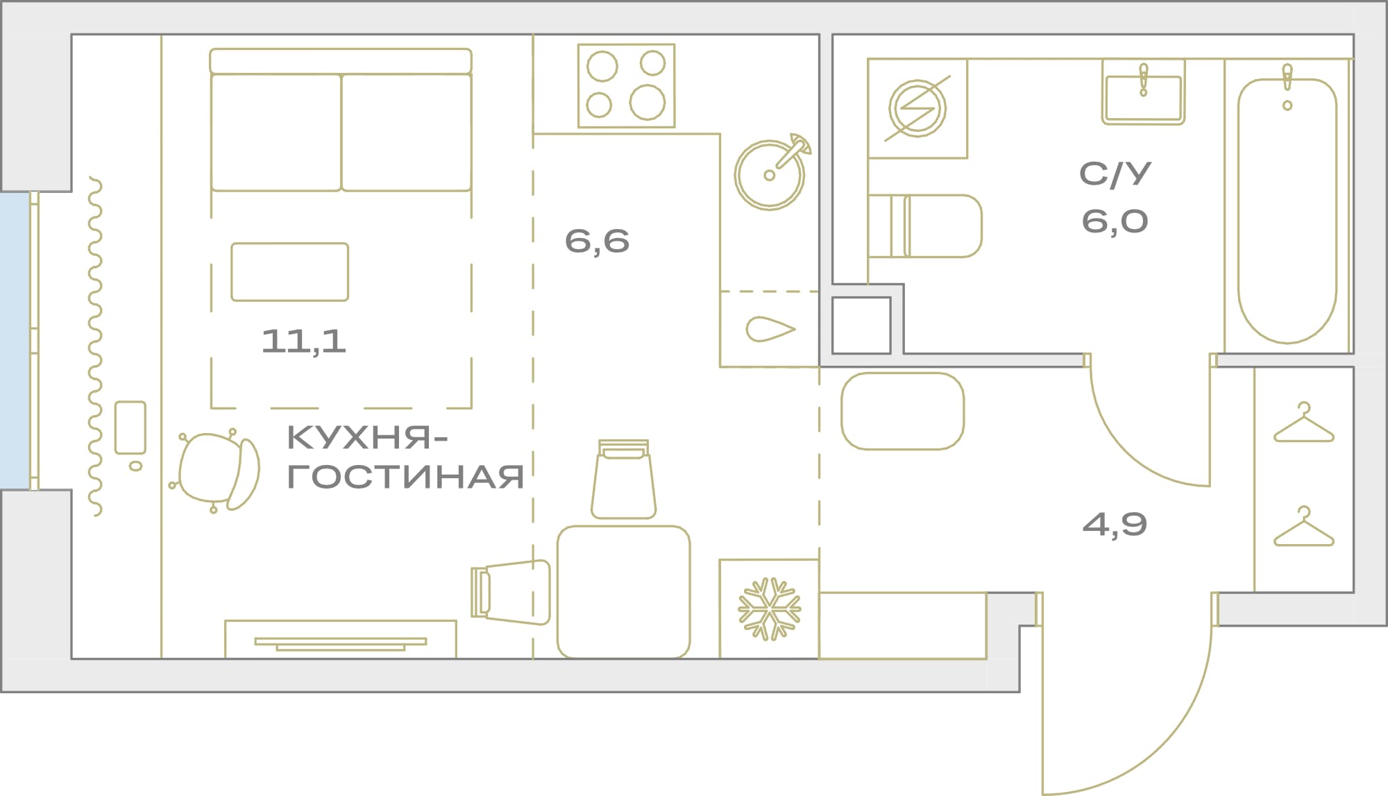 Детали Москва — планировка 1