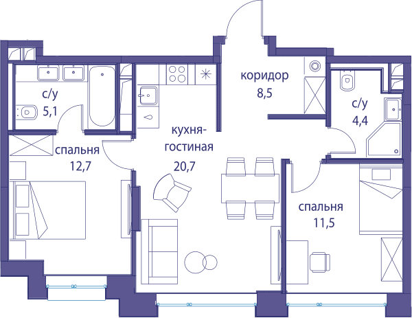 Остров, Остров.4 Москва — планировка 2