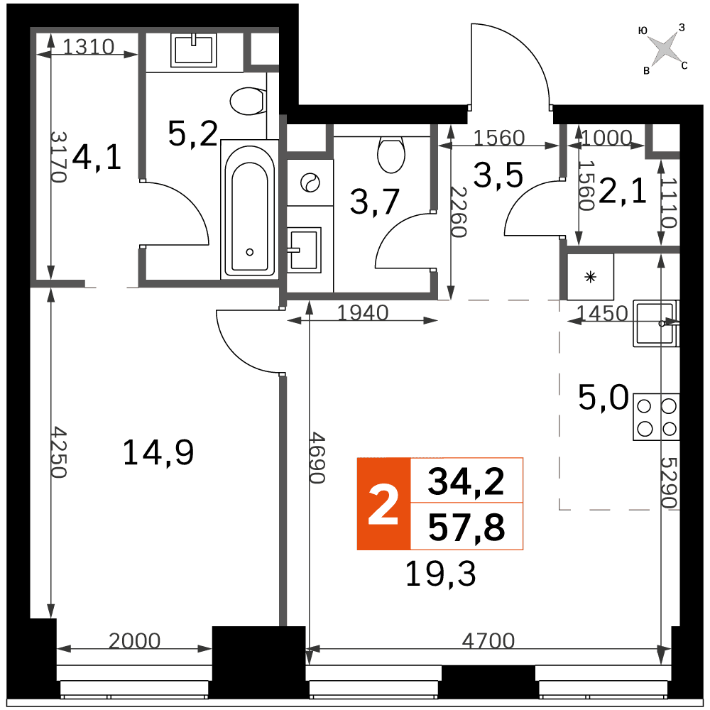 Amber City Москва — планировка 2