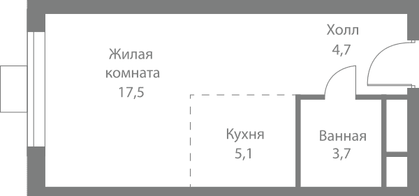 Stellar City Москва — планировка Студия