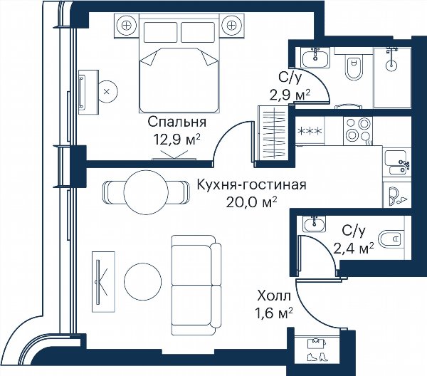 City Bay Москва — планировка 1