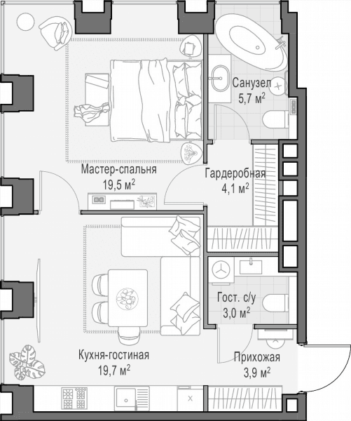 Life Time Москва — планировка 1