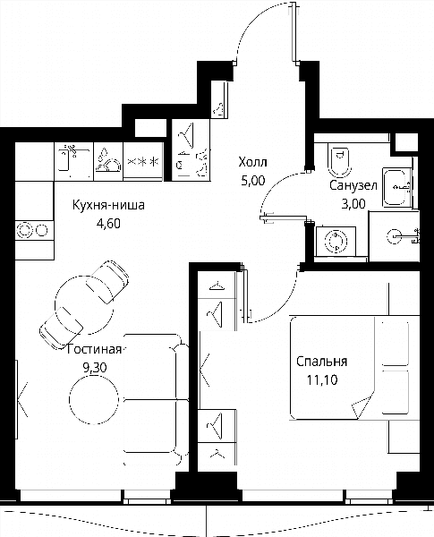 Cityzen Москва — планировка 1
