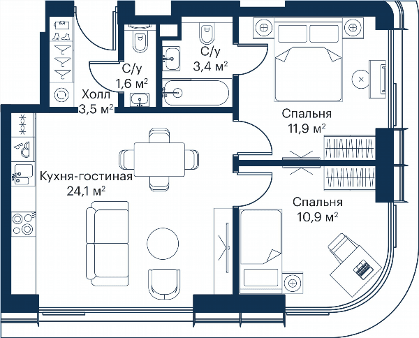 City Bay Москва — планировка 2