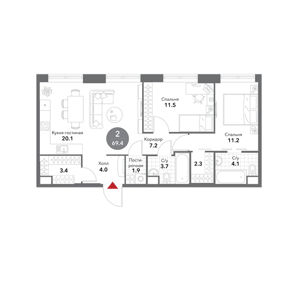 Voxhall Москва — планировка 2