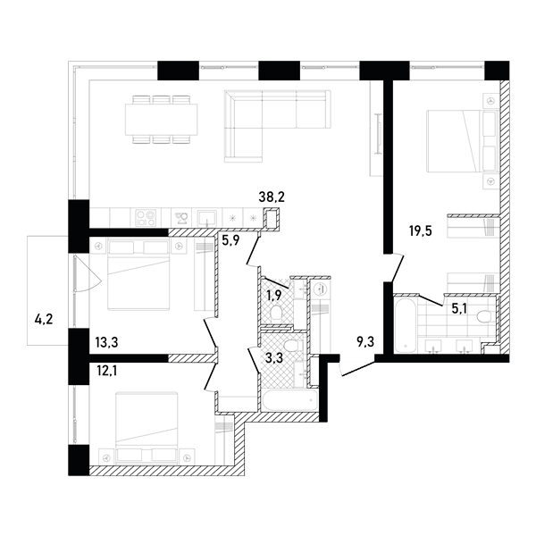 REPUBLIC Москва — планировка 3