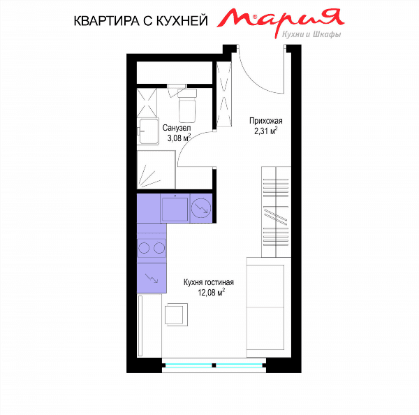 У реки. Эко Видное 2.0 Москва — планировка 1