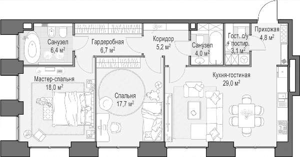 Life Time Москва — планировка 2
