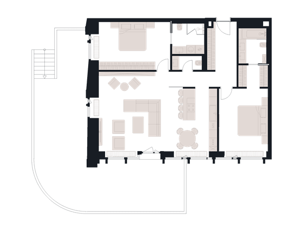 Victory Park Residence Москва — планировка 3