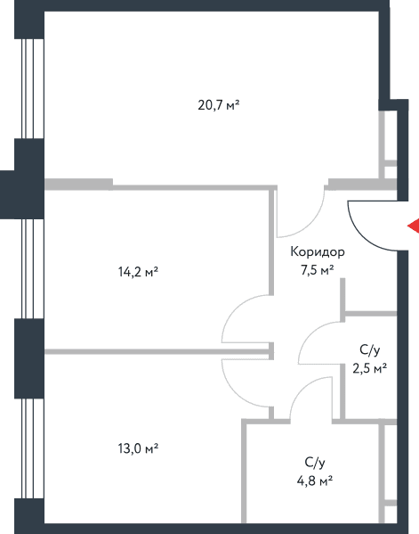 Riverpark Москва — планировка 3