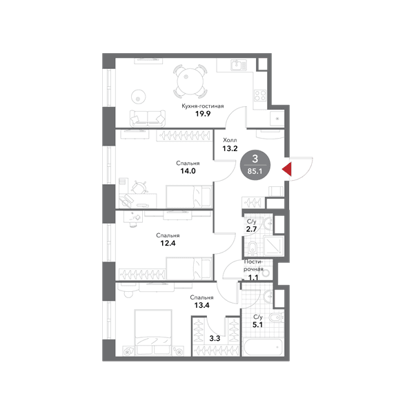 Voxhall Москва — планировка 3