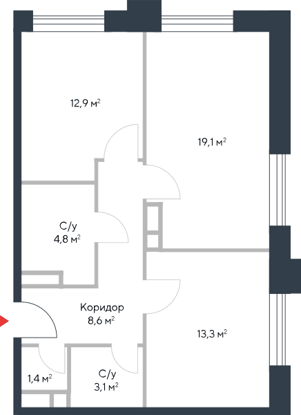 Riverpark Москва — планировка 3