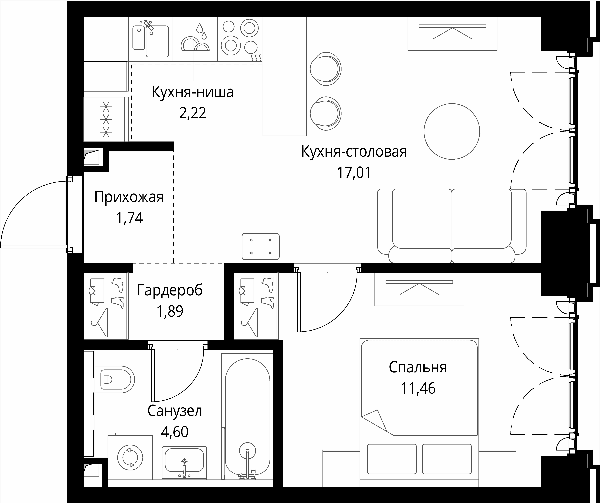 City Bay Москва — планировка 1