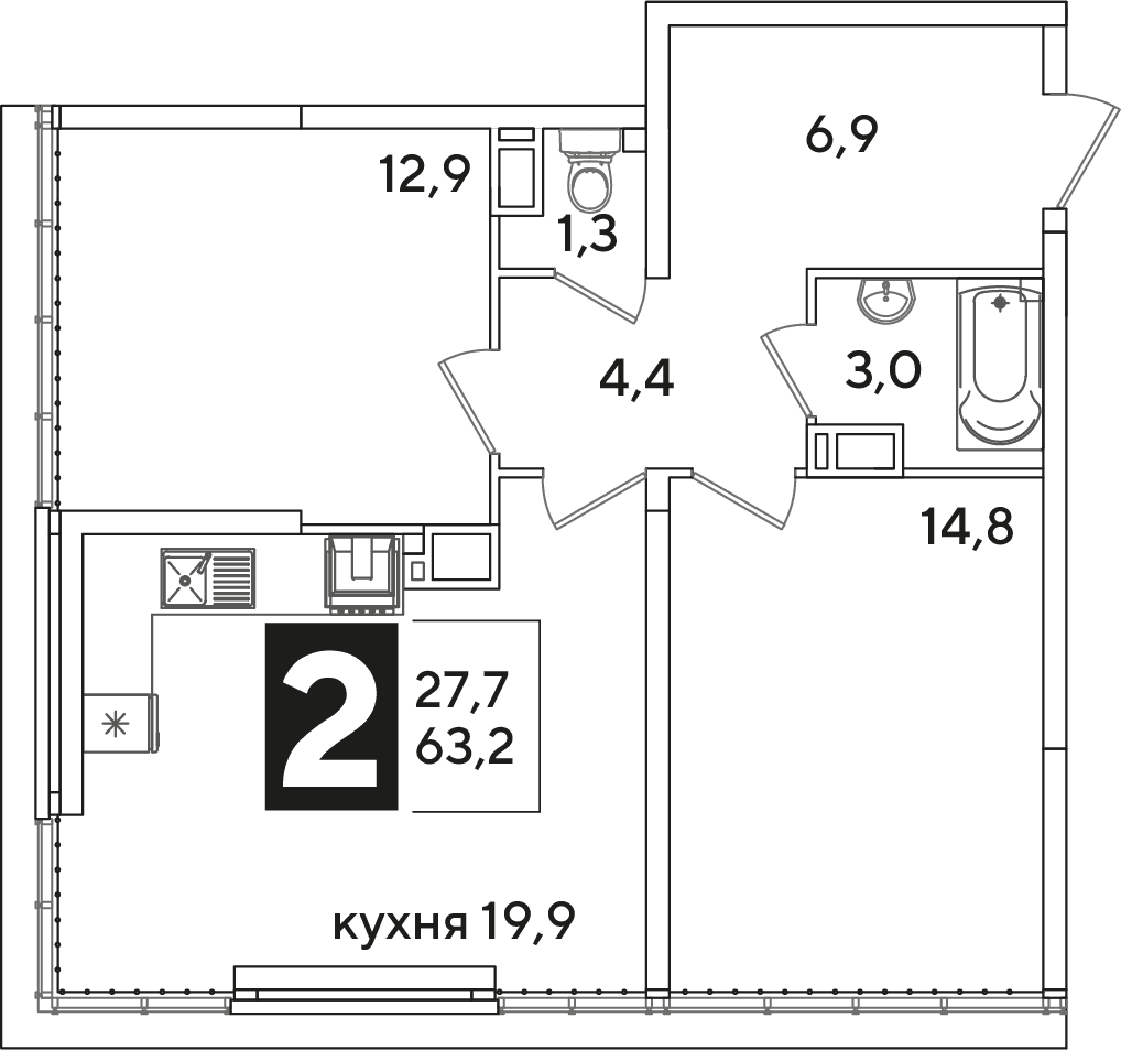 Самолёт Краснодар — планировка 2