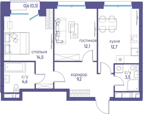 Остров, Остров.6 Москва — планировка 2