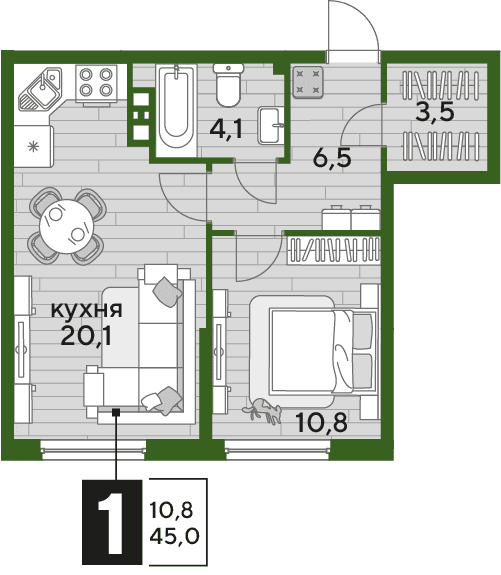 DOGMA PARK Краснодар — планировка 1