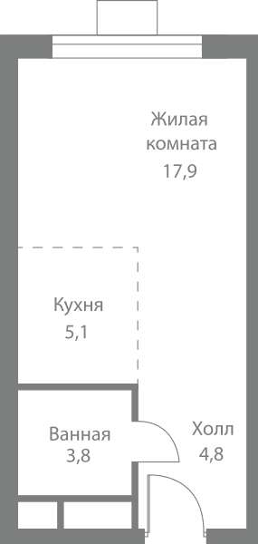 Stellar City Москва — планировка Студия