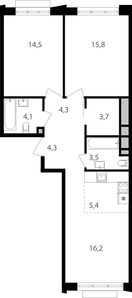 Михалковский Москва — планировка 3