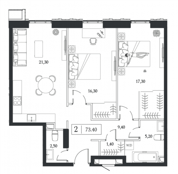 Dream Towers Москва — планировка 2