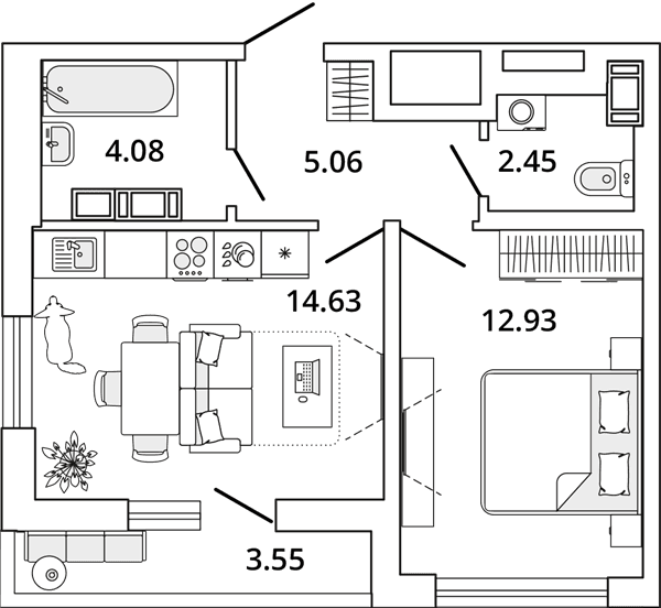 MASTER PLACE Санкт-Петербург — планировка 1