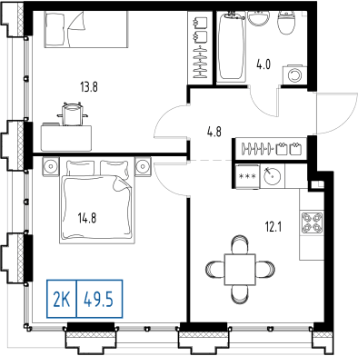 Skolkovo ONE Москва — планировка 2