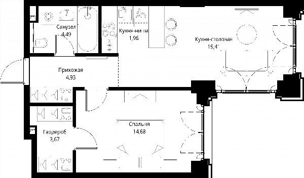 City Bay Москва — планировка 1