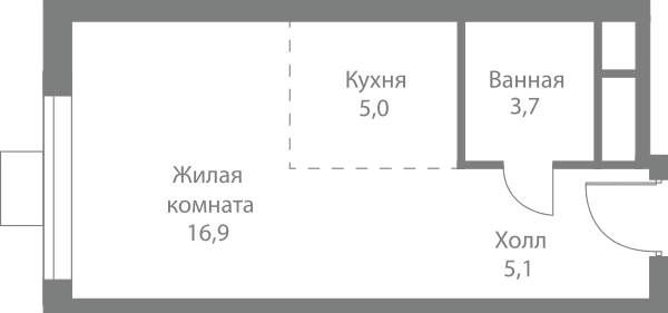 Stellar City Москва — планировка Студия